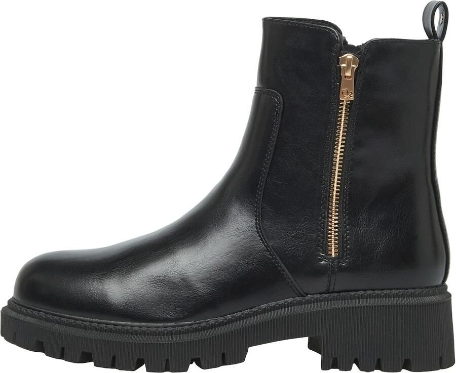 S.Oliver female Laarzen in leerlook met sieradenaccent