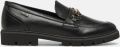 S.Oliver female Loafers in leerlook met sieradenaccent - Zwart