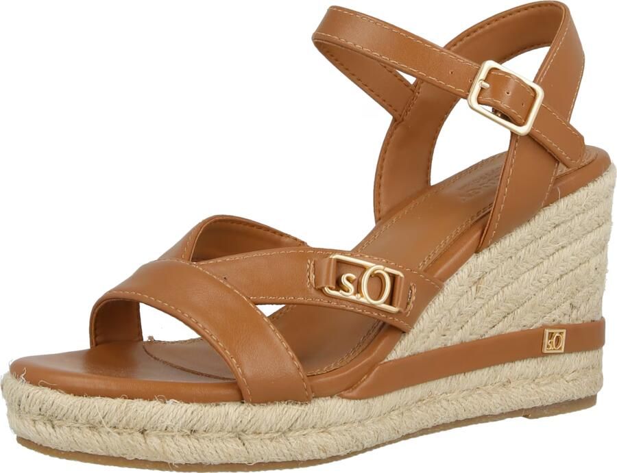 S.Oliver Women Shoes leren espadrilles cognac