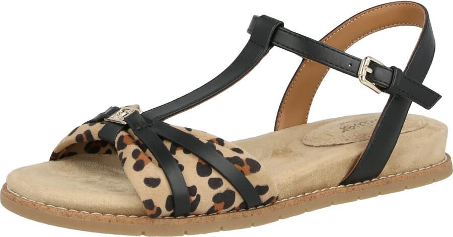 S.Oliver Women Shoes imitatieleren sandalen met panterprint zwart beige - Foto 2