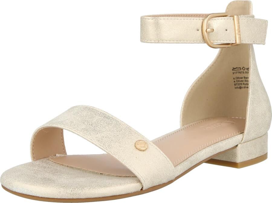 S.Oliver Sandalen met riem goud