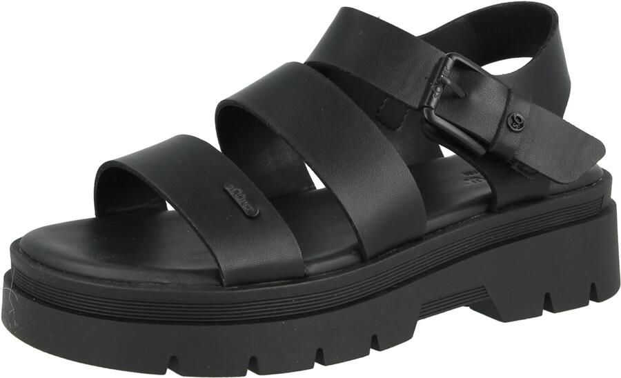 S.Oliver Sandalen met riem zwart