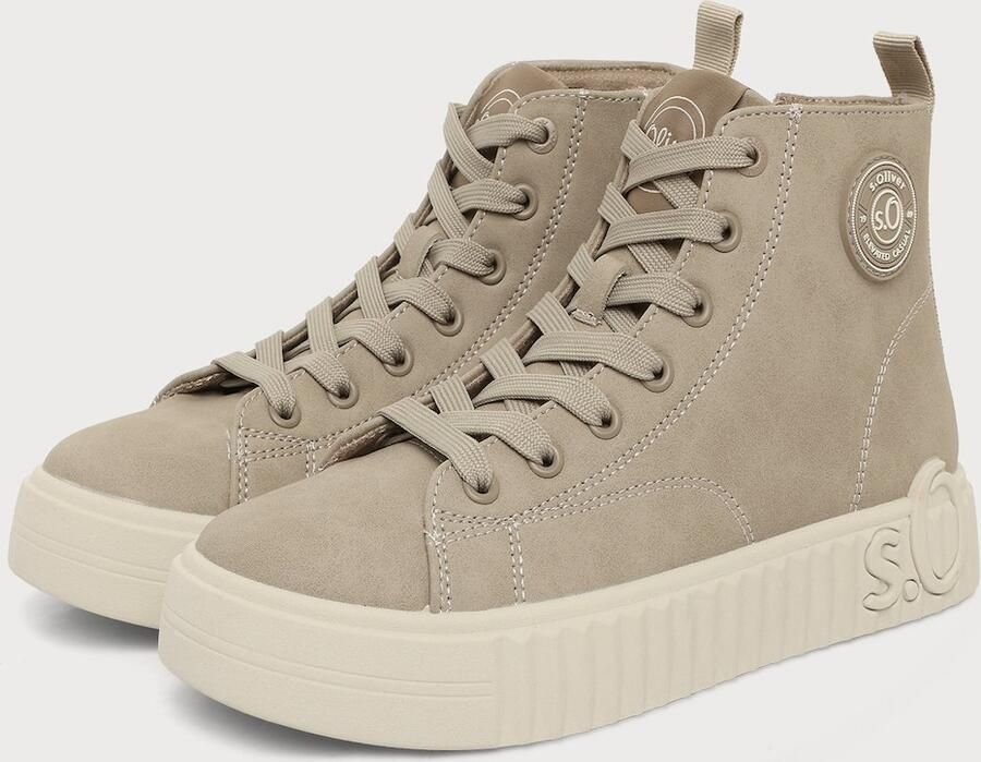 S.Oliver Sneakers hoog lichtbruin - Foto 3