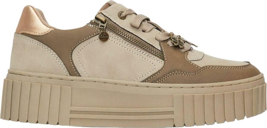 S.Oliver Sneakers laag beige bruin rose-goud - Foto 5