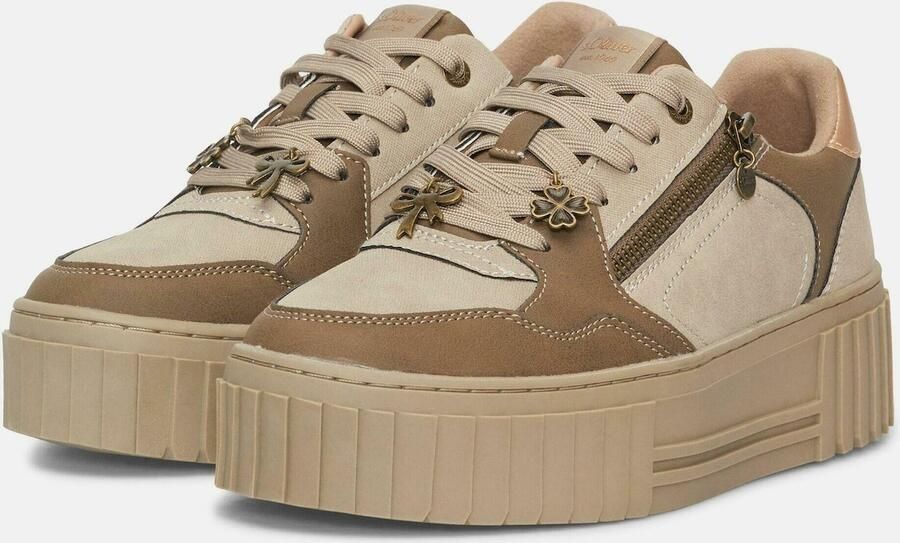 S.Oliver Sneakers laag beige bruin rose-goud - Foto 4