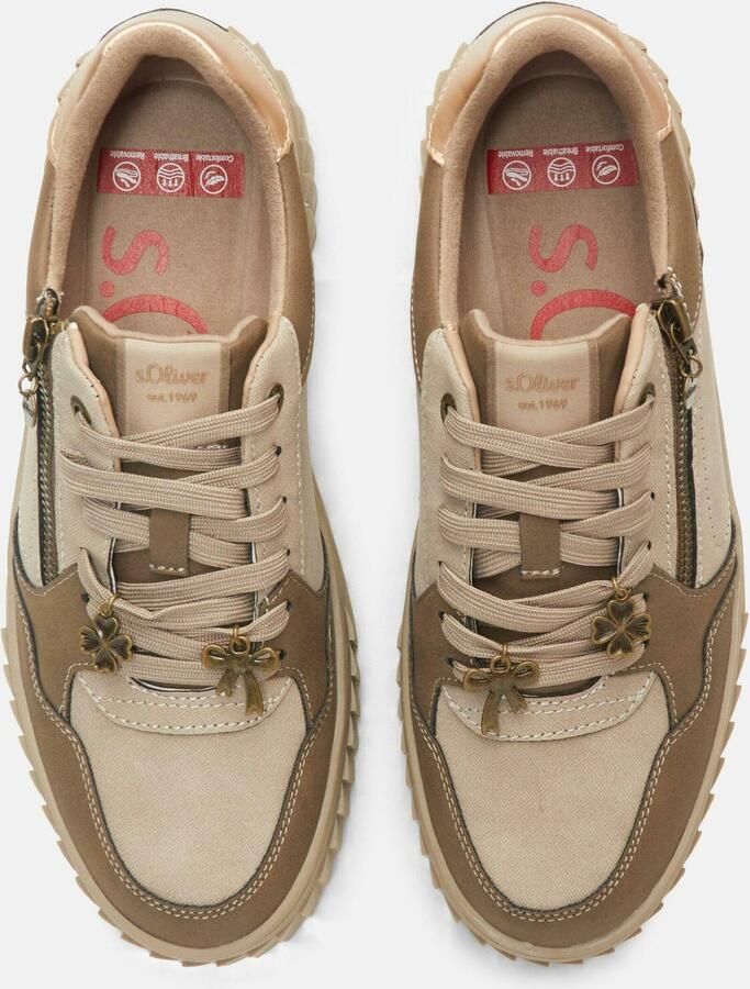 S.Oliver Sneakers laag beige bruin rose-goud - Foto 2
