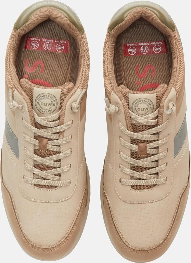 S.Oliver Sneakers laag beige camel duifblauw - Foto 2