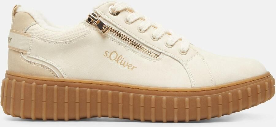 S.Oliver female Sneaker met profielzool en ritssluiting - Foto 4