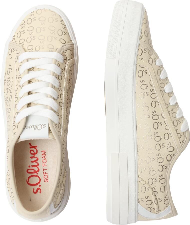 S.Oliver Sneakers laag beige goud - Foto 2