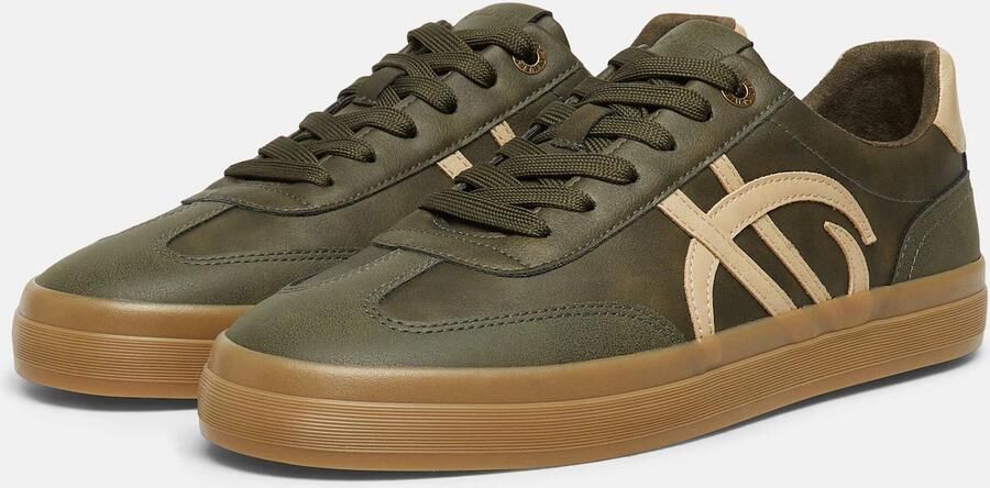 S.Oliver male Sneaker in leerlook met artwork-details - Foto 2