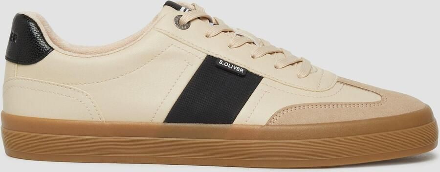 S.Oliver Sneakers laag beige lichtbeige zwart - Foto 5