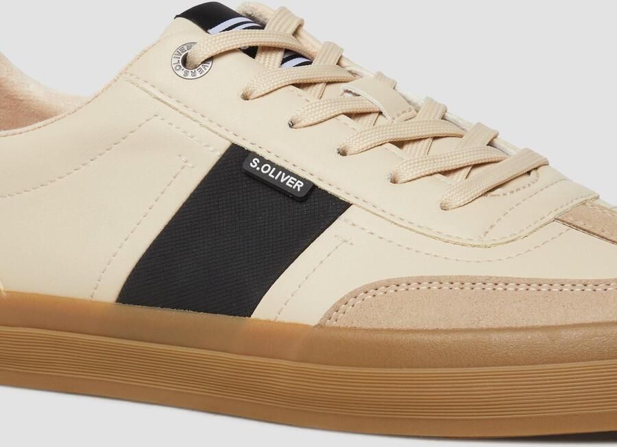 S.Oliver Sneakers laag beige lichtbeige zwart - Foto 3