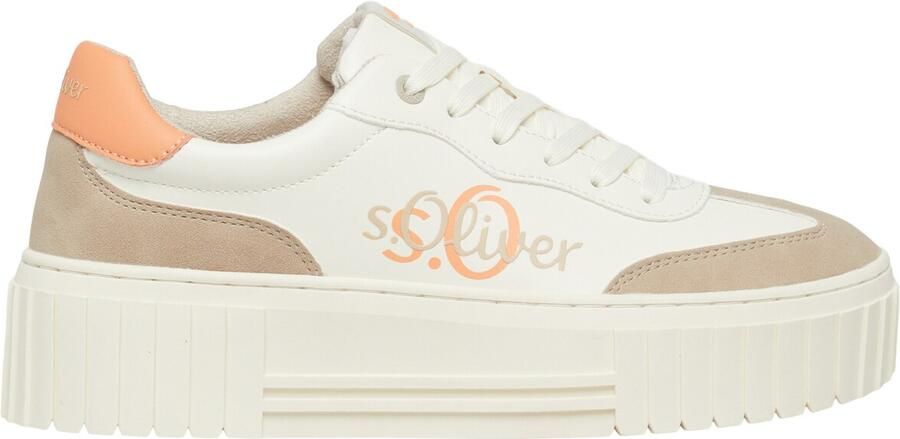 S.Oliver Sneakers laag beige taupe zalm roze