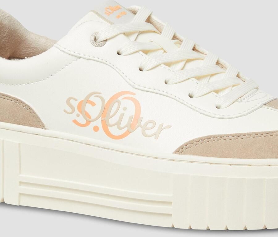 S.Oliver Sneakers laag beige taupe zalm roze - Foto 3