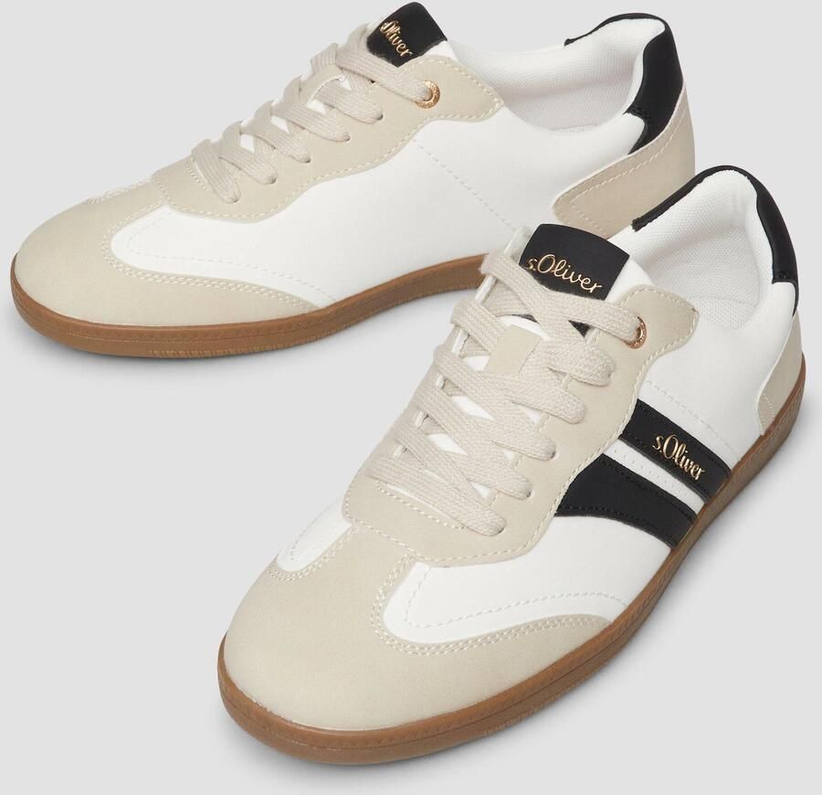 S.Oliver Sneakers laag beige zwart offwhite - Foto 2