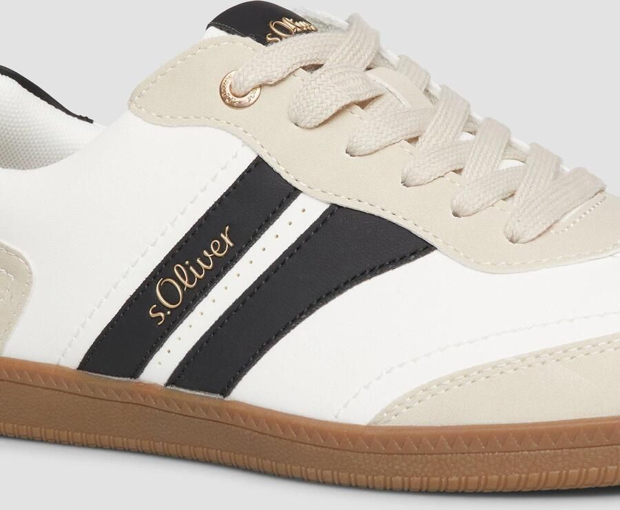 S.Oliver Sneakers laag beige zwart offwhite - Foto 3