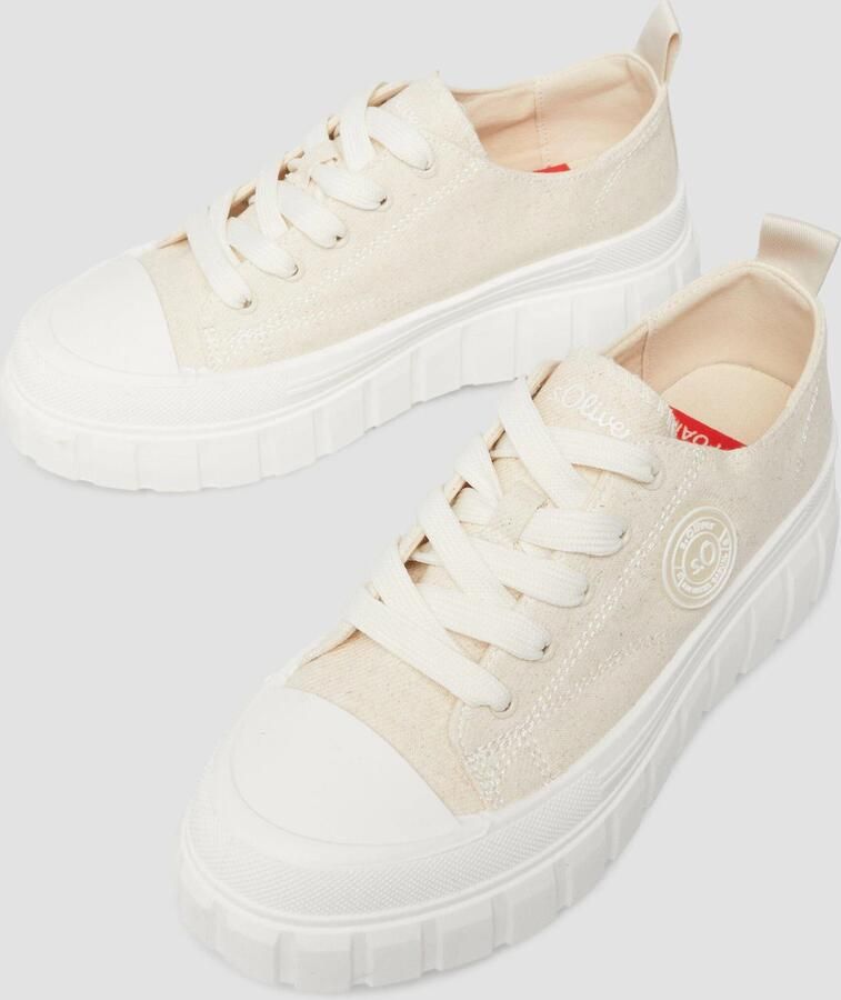 S.Oliver female Textielen sneaker met plateauzool - Foto 3