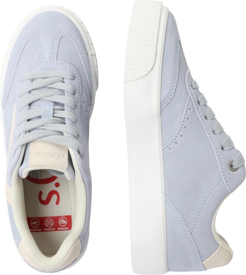 S.Oliver female Leren sneaker met plateauzool - Foto 3