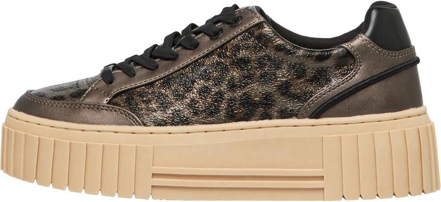 S.Oliver Women Shoes imitatieleren sneakers met panterprint grijs - Foto 5