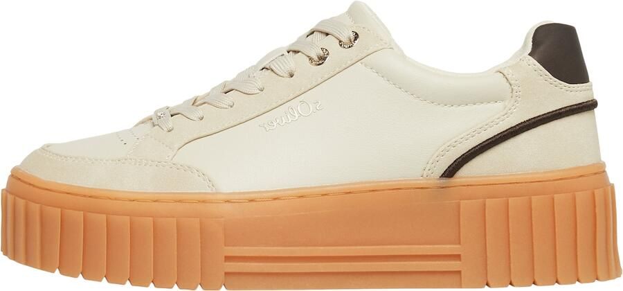 S.Oliver Sneakers laag ecru bruin