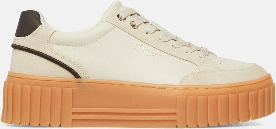 S.Oliver Sneakers laag ecru bruin - Foto 4
