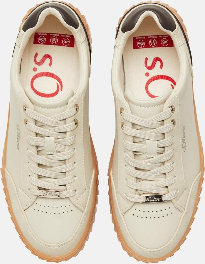 S.Oliver Sneakers laag ecru bruin - Foto 2