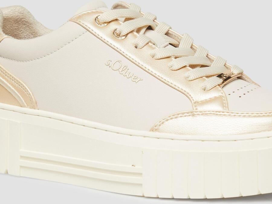 S.Oliver female Trainers met plateauzool en leo-detail - Foto 4