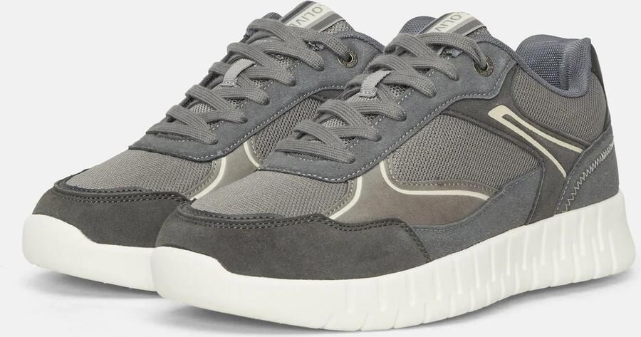 S.Oliver Sneakers laag grijs lichtgrijs olijfgroen