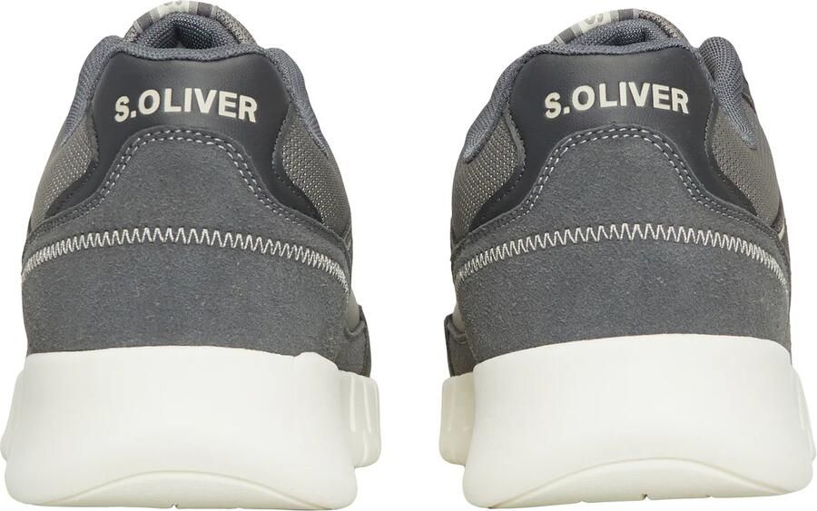 S.Oliver Sneakers laag grijs lichtgrijs olijfgroen - Foto 3