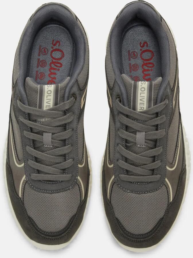 S.Oliver Sneakers laag grijs lichtgrijs olijfgroen - Foto 2