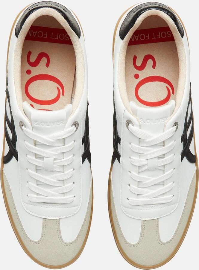 S.Oliver male Sneaker in leerlook met artwork-details - Foto 2