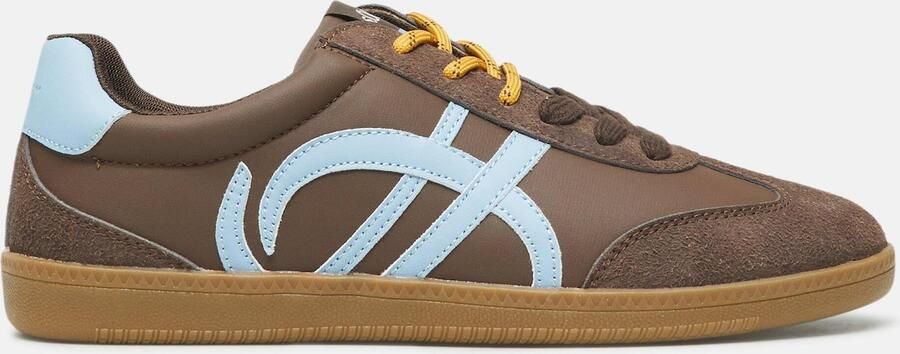 S.Oliver female Sneaker in een mix van materialen met logo-opschrift