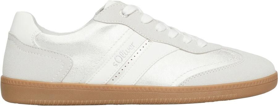 S.Oliver Sneakers laag lichtgrijs zilver wit