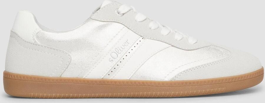 S.Oliver Sneakers laag lichtgrijs zilver wit - Foto 4