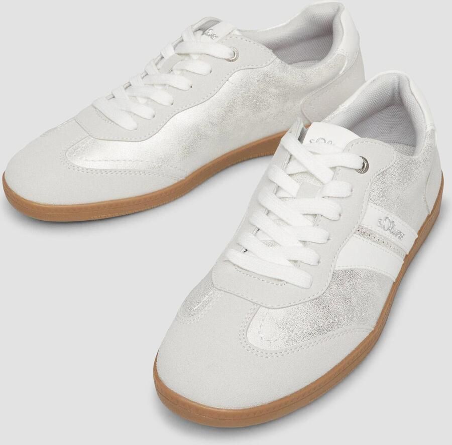 S.Oliver Sneakers laag lichtgrijs zilver wit - Foto 2
