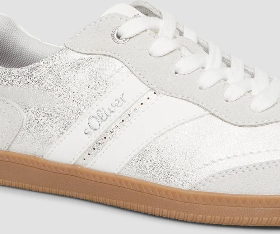 S.Oliver Sneakers laag lichtgrijs zilver wit - Foto 3