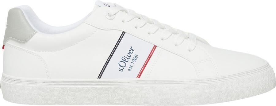 S.Oliver Sneakers laag navy lichtgrijs rood wit