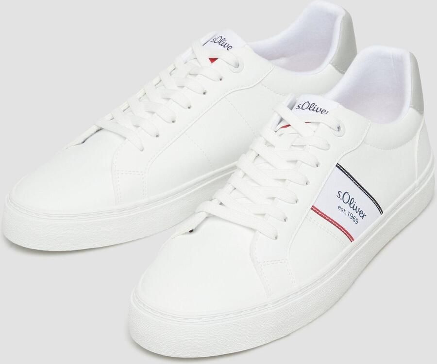 S.Oliver Sneakers laag navy lichtgrijs rood wit - Foto 2