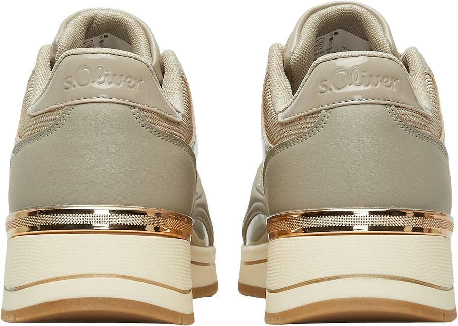 S.Oliver female Sneakers met leerlook en logodetail - Foto 3