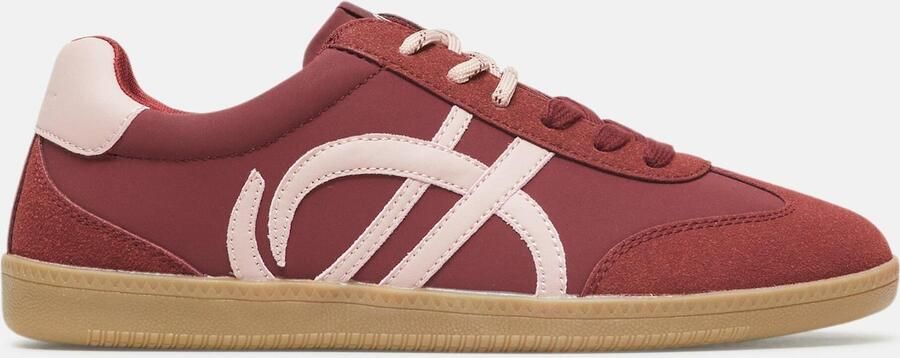S.Oliver female Sneaker in een mix van materialen met logo-opschrift