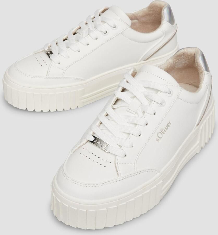 S.Oliver female Trainers met plateauzool en leo-detail - Foto 2