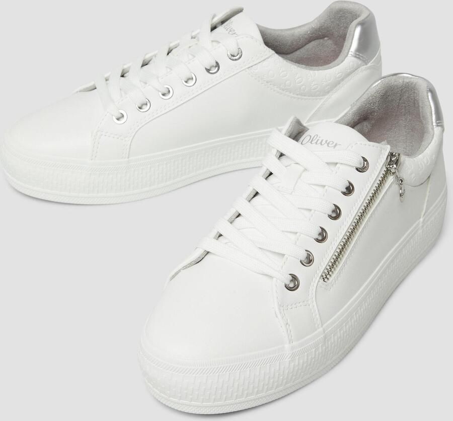 S.Oliver Sneakers laag zilver wit - Foto 2
