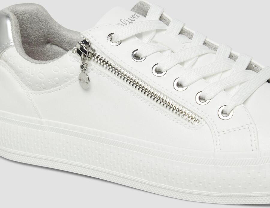S.Oliver Sneakers laag zilver wit - Foto 3