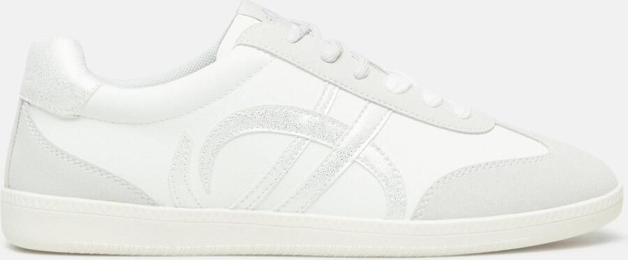 S.Oliver female Sneaker in een mix van materialen met logo-opschrift
