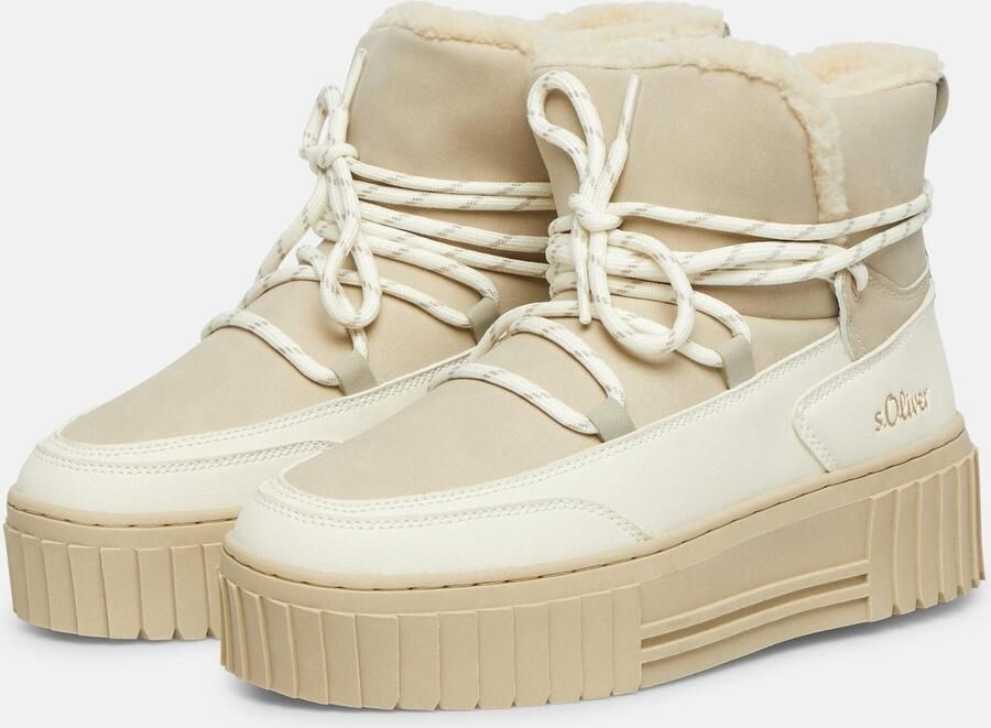 S.Oliver Snowboots beige wit - Foto 4