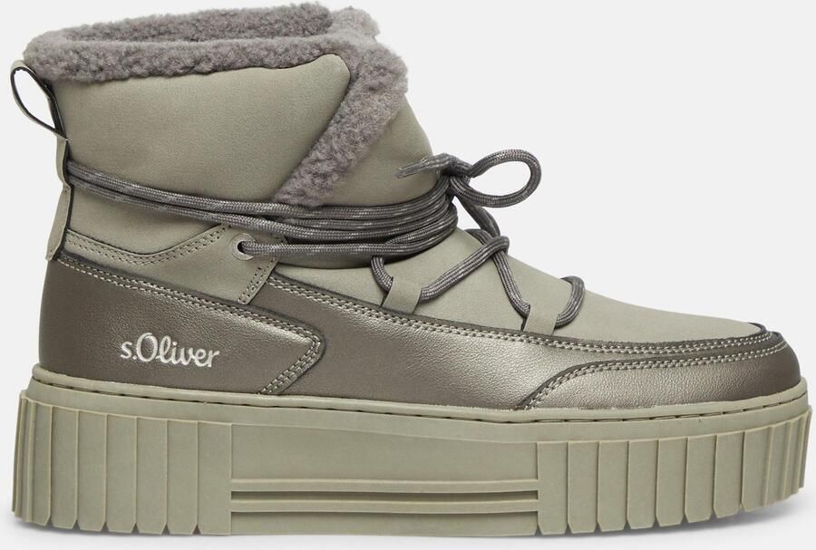 S.Oliver Snowboots olijfgroen mintgroen