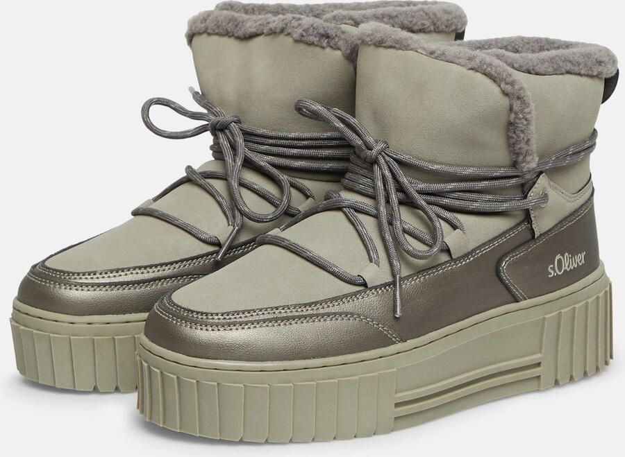 S.Oliver Snowboots olijfgroen mintgroen - Foto 4