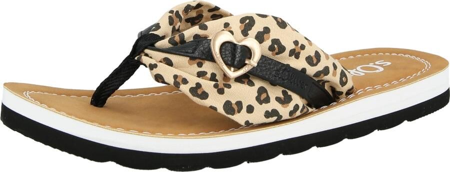 S.Oliver Teenslipper beige bruin zwart - Foto 5