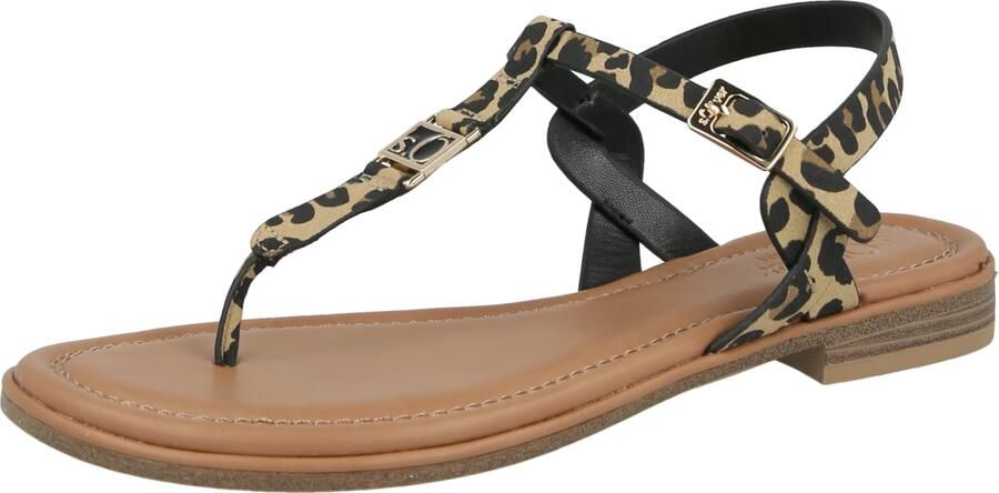 S.Oliver Women Shoes leren sandalen met panterprint beige zwart - Foto 5