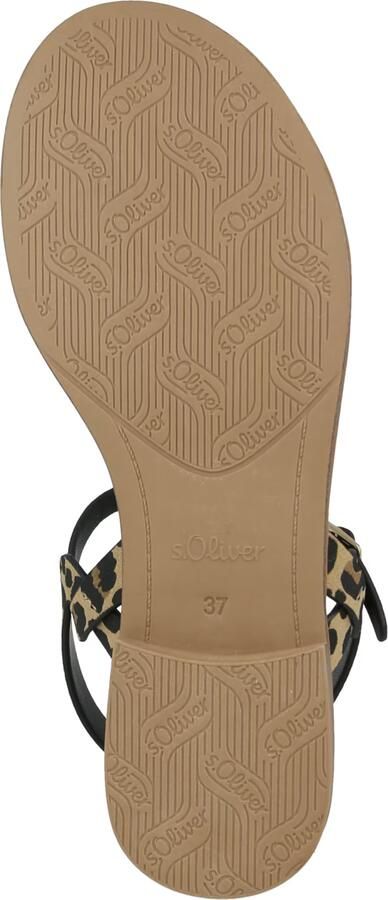 S.Oliver Women Shoes leren sandalen met panterprint beige zwart - Foto 7